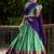 Traditional Bottlegreen Poly Cotton Half Saree With Zari Weaving Work Lehenga Choli