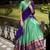 Traditional Bottlegreen Poly Cotton Half Saree With Zari Weaving Work Lehenga Choli