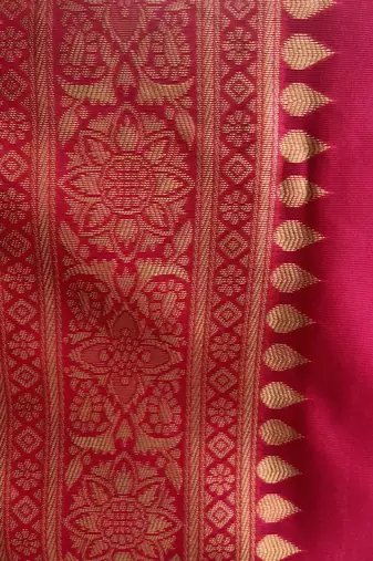 pink soft art silk banarasi jacuard work designer party wear saree with unstitched blouse piece