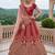 Aesthetic Red Dori Work Silk Bridal Lehenga Choli With Double Dupatta
