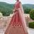 Aesthetic Red Dori Work Silk Bridal Lehenga Choli With Double Dupatta