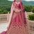 Classic Pink Multi Thread Work Silk Bridal Lehenga Choli With Double Dupatta