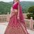 Classic Pink Multi Thread Work Silk Bridal Lehenga Choli With Double Dupatta