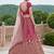 Classic Pink Multi Thread Work Silk Bridal Lehenga Choli With Double Dupatta