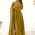 Ravishing Mustard Yellow Silk Anarkali Pant Suit With Sequins Dupatta