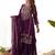 Attractive Purple Embroidered Chinon Wedding Wear Sharara Suit