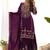 Attractive Purple Embroidered Chinon Wedding Wear Sharara Suit
