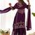 Attractive Purple Embroidered Chinon Wedding Wear Sharara Suit