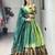 Parrot Color Silk Kalamkari Zari Weaving Border Lehenga Choli With Unstitched Blouse