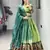 Parrot Color Silk Kalamkari Zari Weaving Border Lehenga Choli With Unstitched Blouse