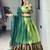 Parrot Color Silk Kalamkari Zari Weaving Border Lehenga Choli With Unstitched Blouse