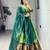 Parrot Color Silk Kalamkari Zari Weaving Border Lehenga Choli With Unstitched Blouse
