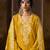 Yellow Art Silk Embroidery Sequence Work Kurta Pant Set with Dupatta