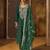 Green Art Silk Embroidery Sequence Work Kurta Pant Set with Dupatta