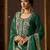 Green Art Silk Embroidery Sequence Work Kurta Pant Set with Dupatta