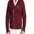Men's genuine suede maroon leather jacket with buckle zipper
