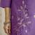 PurpleSilk blend  Beads Embroidery Sequence Work Kurta Pant with Dupatta