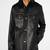 Men's genuine black pocket button style leather biker jacket style