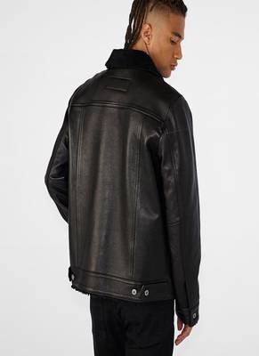 men's black lambskin leather biker jacket classic moto zip style premium fine 2