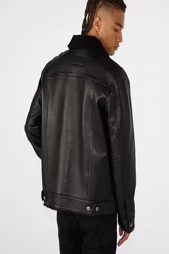 men's black lambskin leather biker jacket classic moto zip style premium fine