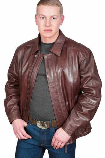 men's brown lambskin leather biker jacket classic moto zip style luxury