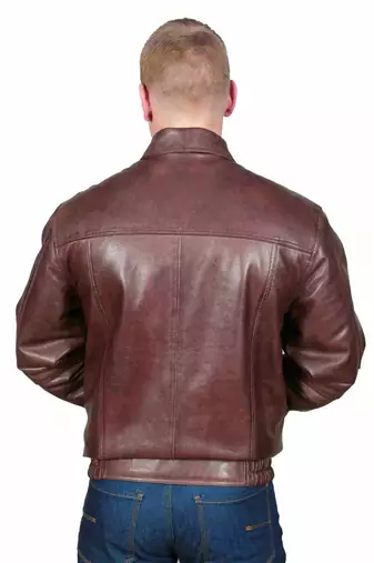 men's brown lambskin leather biker jacket classic moto zip style luxury