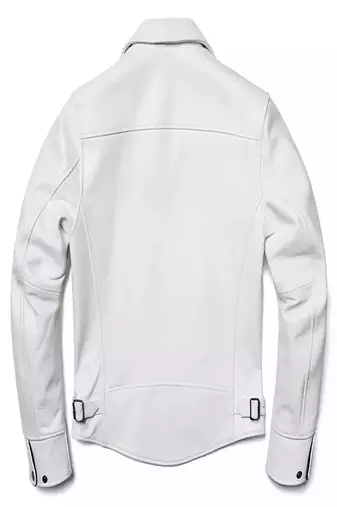 men's white lambskin leather biker jacket classic moto zip style stylish