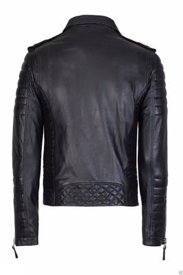 men's black lambskin cafe racer jacket band collar racer style exclusive 2