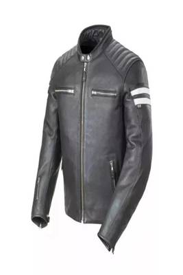 men's black lambskin cafe racer jacket premium quilted design 1