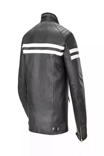 men's black lambskin cafe racer jacket premium quilted design