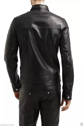 men's black lambskin leather biker jacket classic moto zip style premium ultimate