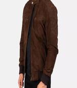 Men’s premium suede leather  jacket casual smart coat zipper