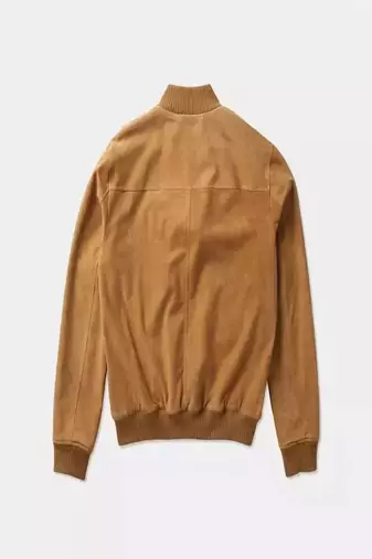 men's brown suede leather jacket classic zip up style exclusive