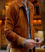 Men’s premium suede leather jacket casual smart coat