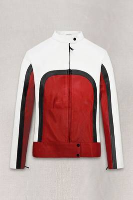 men's white lambskin leather biker jacket classic moto zip style genuine 1