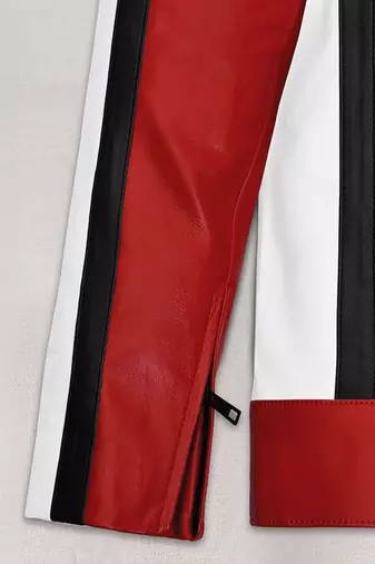 men's white lambskin leather biker jacket classic moto zip style genuine