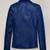 Men’s blue leather biker jacket slim fit moto style zip-up buckle jacket