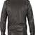 Men’s leather biker jacket  slim fit moto style zip-up buckle jacket