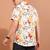 men's cotton floral printed short sleeve regular shirt