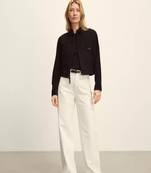 Women’s black suede leather cropped jacket genuine lambskin minimalist biker style