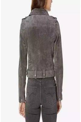 women's genuine suede leather biker jacket fringed western design 3