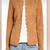 Women’s brown  genuine suede leather cropped jacket  minimalist style