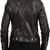 Women’s real lambskin leather jacket black biker motorcycle slim fit stylish