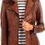 Women’s genuine soft lambskin leather jacket brown  biker slim fit trendy coat