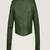 Women’s green genuine leather crop quilted jacket zip  detail minimalist