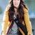 Women’s yellow leather jacket minimalist zip front casual style