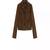 Women’s brown suede leather jacket genuine lambskin western button pockets