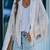 Women’s real lambskin suede fringed jacket white  western style motorcycle coat