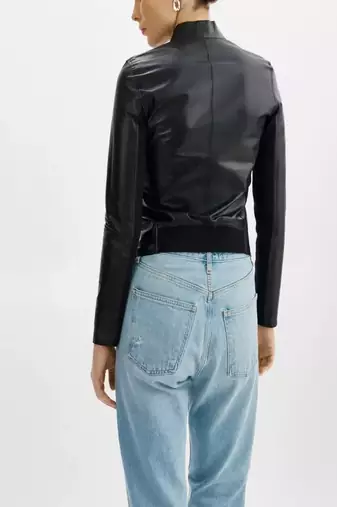 women's genuine lambskin leather biker jacket vintage inspired look