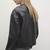Women’s soft lambskin black bomber jacket slim fit stylish motorcycle look